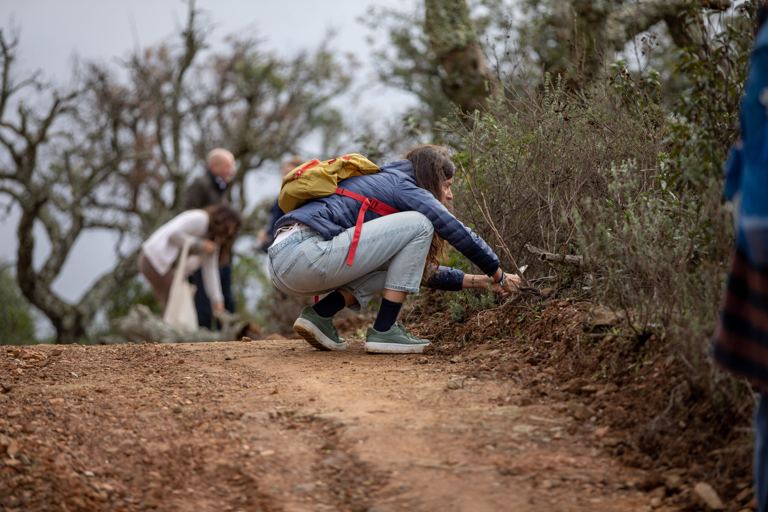 gente en la montaña